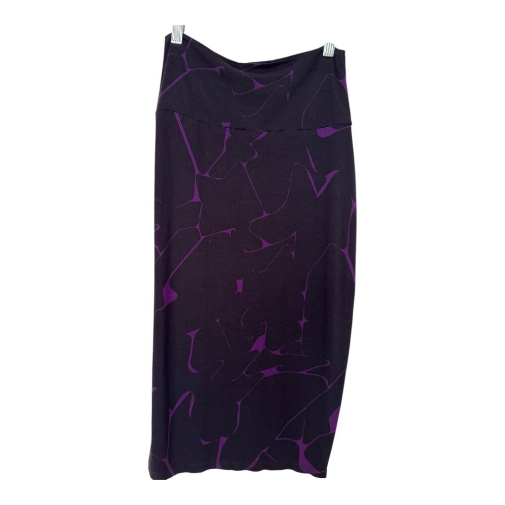 Ava Sky Skirt Zulu,  Size Small, Purple Waverly Print (on Black)